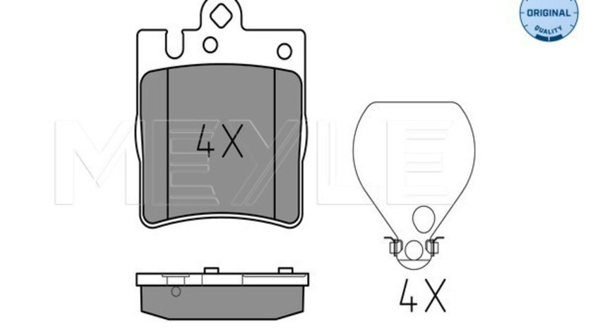 Set placute frana,frana disc puntea spate (0252189915 MEYLE) MERCEDES-BENZ