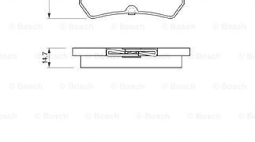 Set placute frana,frana disc puntea spate (0986424472 BOSCH) FORD