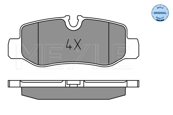 Set placute frana,frana disc puntea spate (0252210118 MEYLE) MERCEDES-BENZ