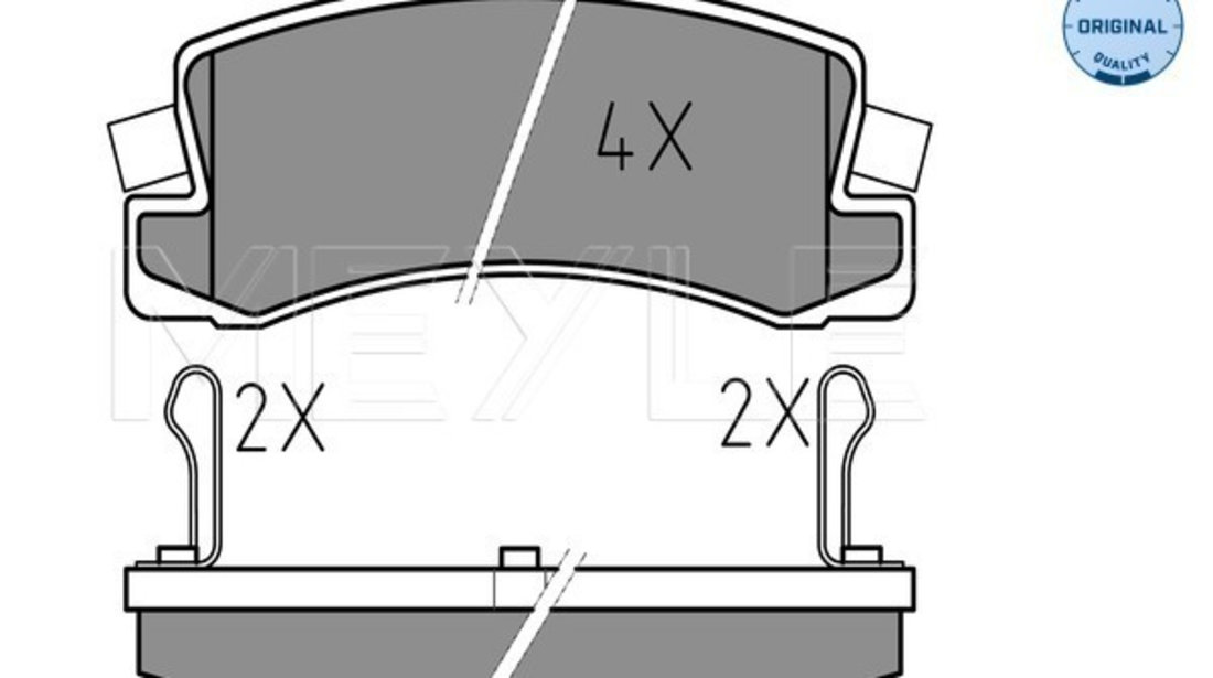 Set placute frana,frana disc puntea spate (0252007615W MEYLE) LEXUS,TOYOTA