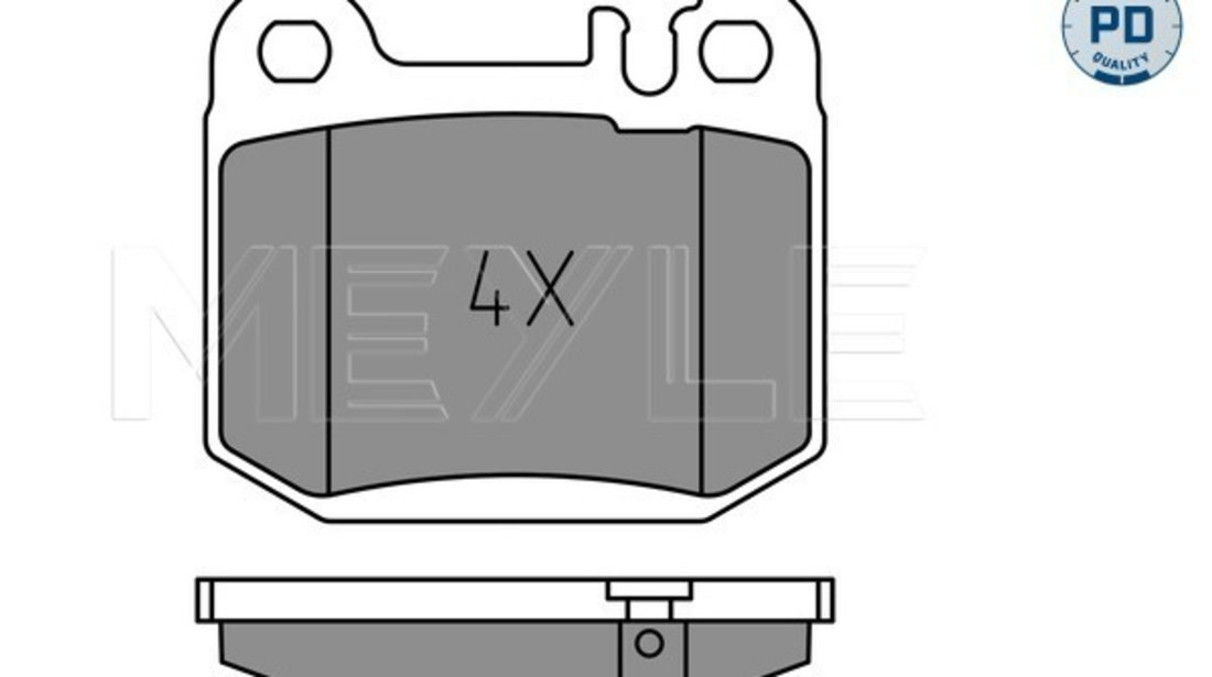 Set placute frana,frana disc puntea spate (0252315715PD MEYLE) MERCEDES-BENZ