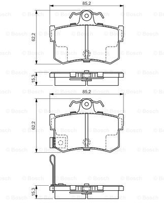 Set placute frana,frana disc puntea spate (0986424568 BOSCH) MG,ROVER