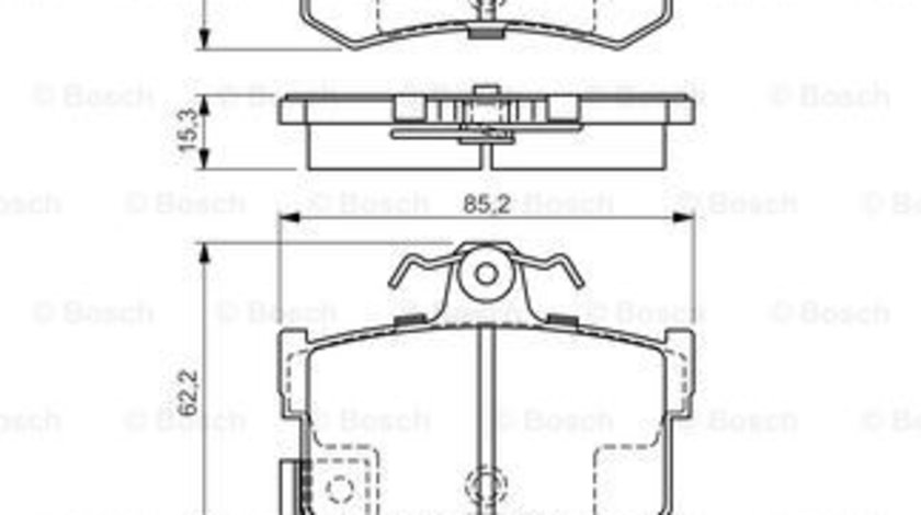 Set placute frana,frana disc puntea spate (0986424568 BOSCH) MG,ROVER