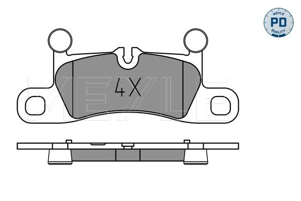 Set placute frana,frana disc puntea spate (0252514316PD MEYLE) PORSCHE