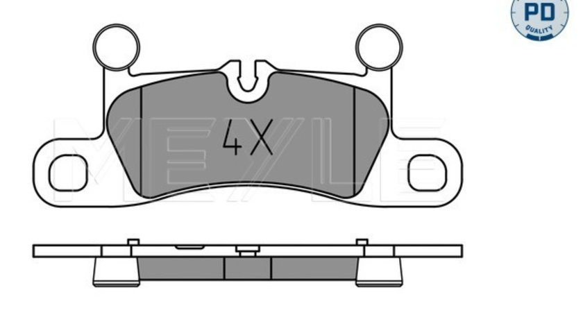 Set placute frana,frana disc puntea spate (0252514316PD MEYLE) PORSCHE