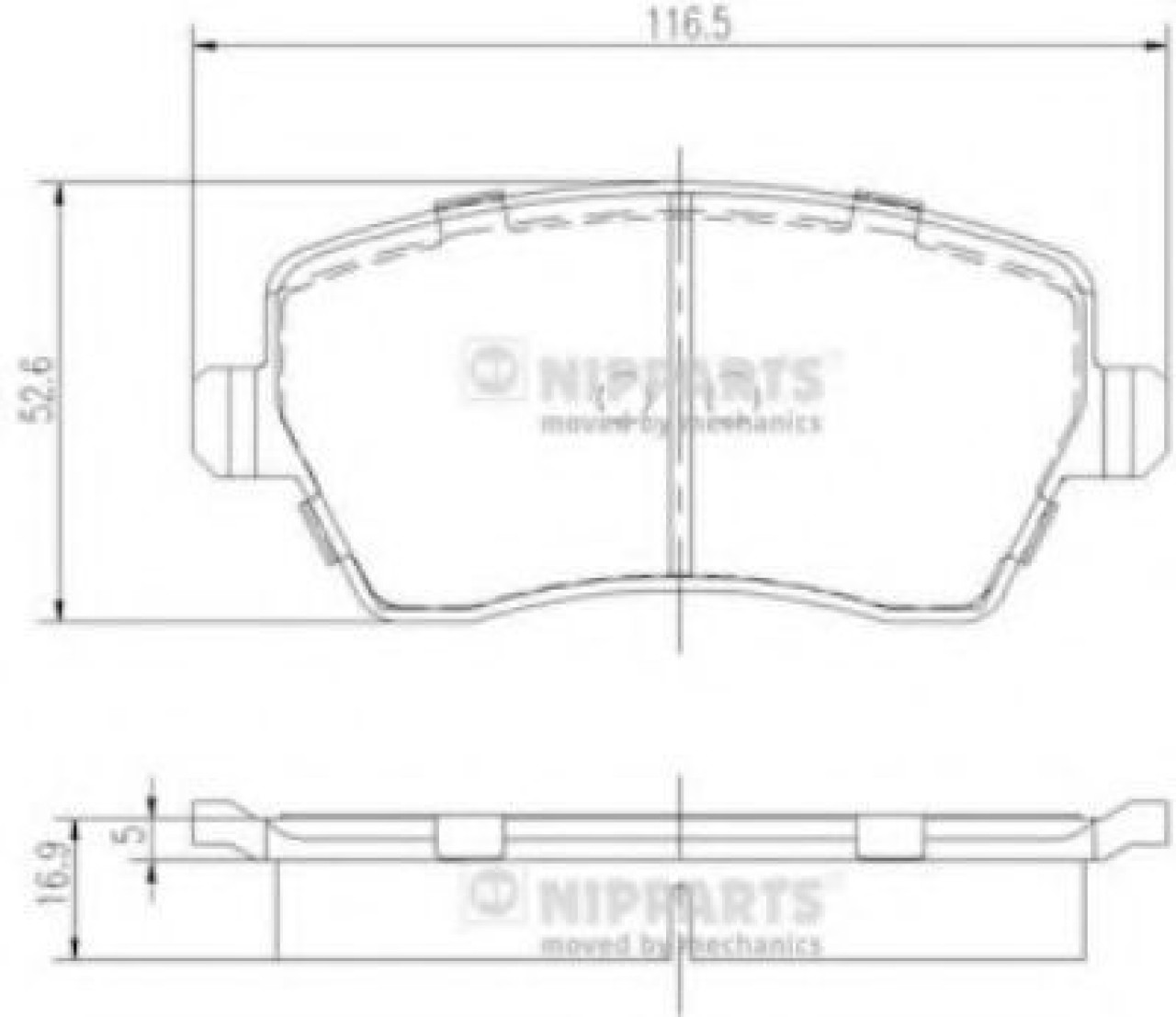 Set placute frana,frana disc RENAULT CAPTUR (2013 - 2016) NIPPARTS J3601085 piesa NOUA