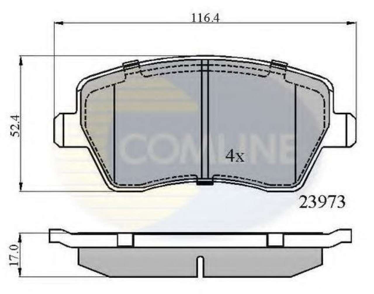 Set placute frana,frana disc RENAULT CAPTUR (2013 - 2016) COMLINE CBP0984 piesa NOUA