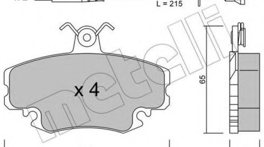 Set placute frana,frana disc RENAULT CLIO I (B/C57, 5/357) (1990 - 1998) METELLI 22-0120-0K piesa NOUA