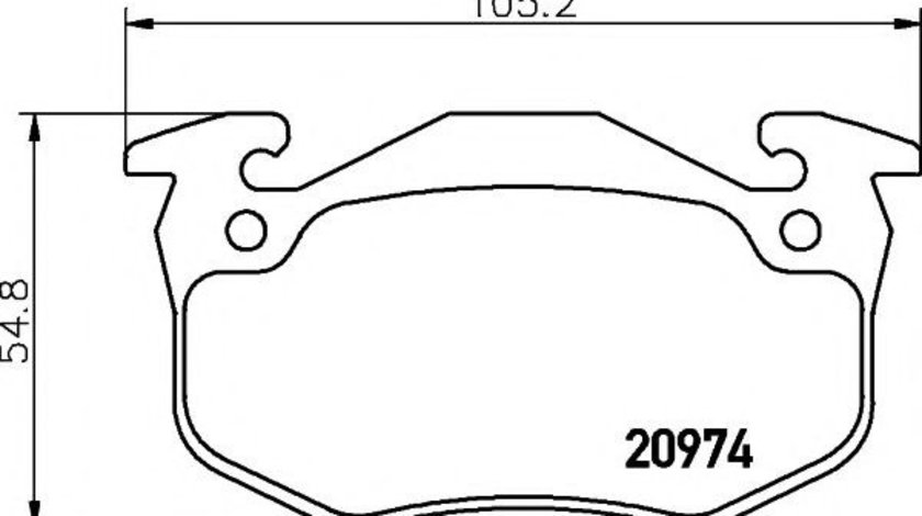 Set placute frana,frana disc RENAULT CLIO I (B/C57, 5/357) (1990 - 1998) TEXTAR 2097401 piesa NOUA