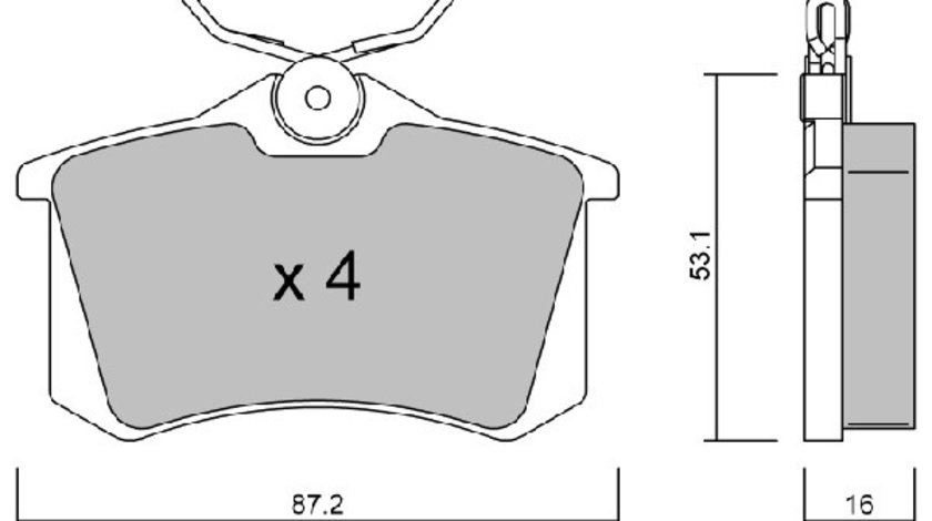 Set placute frana,frana disc RENAULT CLIO II (BB0/1/2, CB0/1/2) (1998 - 2005) OE 440602466R piesa NOUA