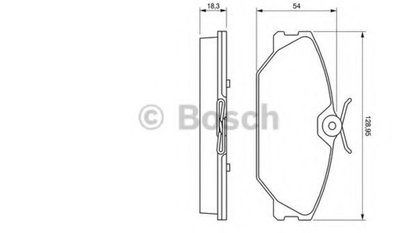 Set placute frana,frana disc RENAULT CLIO II (BB0/1/2, CB0/1/2) (1998 - 2005) BOSCH 0 986 424 533 piesa NOUA