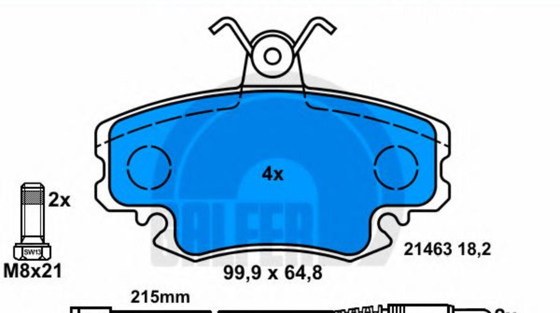 Set placute frana,frana disc RENAULT CLIO II (BB0/1/2, CB0/1/2) (1998 - 2005) GALFER B1.G102-0501.2 piesa NOUA