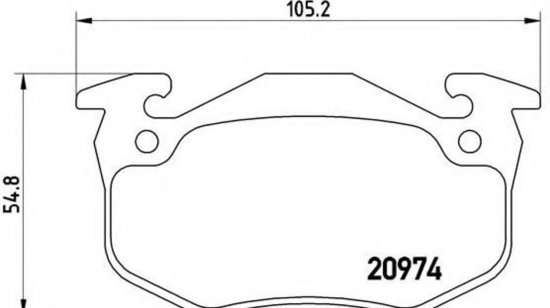 Set placute frana,frana disc RENAULT CLIO II (BB0/1/2, CB0/1/2) (1998 - 2005) BREMBO P 61 032 piesa NOUA