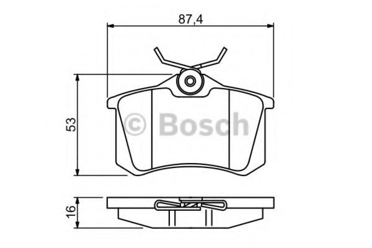 Set placute frana,frana disc RENAULT CLIO III (BR0/1, CR0/1) (2005 - 2012) BOSCH 0 986 494 387 piesa NOUA
