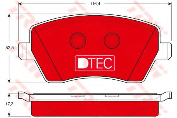 Set placute frana,frana disc RENAULT CLIO III Grandtour (KR0/1) (2008 - 2012) TRW GDB3332DTE piesa NOUA