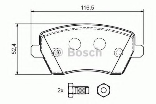 Set placute frana,frana disc RENAULT CLIO IV (2012 - 2016) BOSCH 0 986 424 795 piesa NOUA