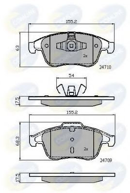 Set placute frana,frana disc RENAULT CLIO IV (2012 - 2016) COMLINE CBP02001 piesa NOUA