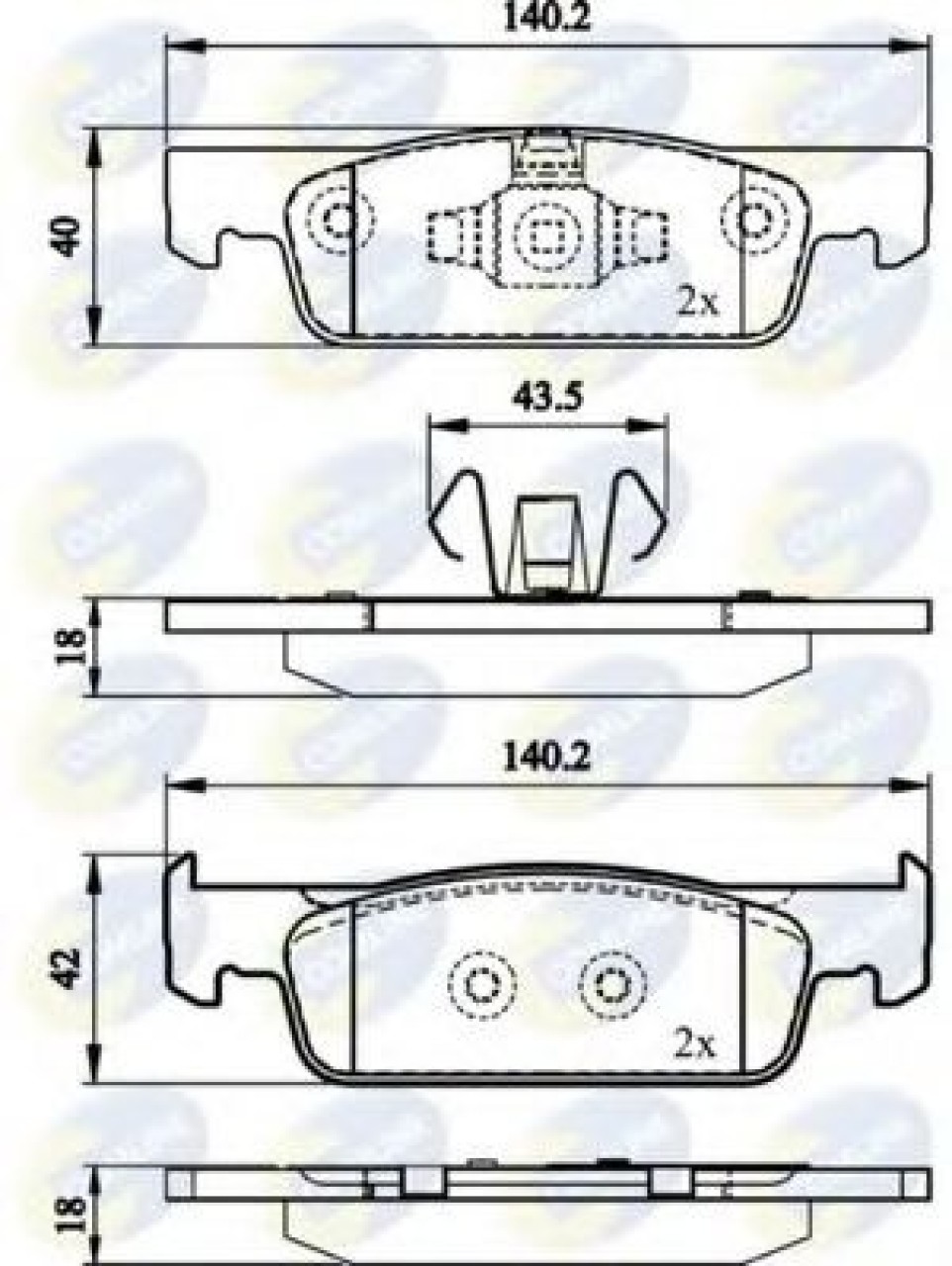 Set placute frana,frana disc RENAULT CLIO IV Grandtour (2013 - 2016) COMLINE CBP02144 piesa NOUA