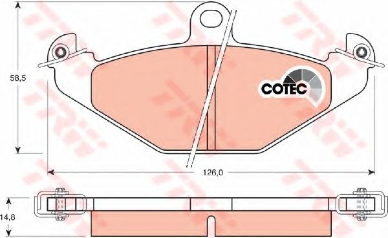 Set placute frana,frana disc RENAULT ESPACE III (JE0) (1996 - 2002) TRW GDB1041 piesa NOUA