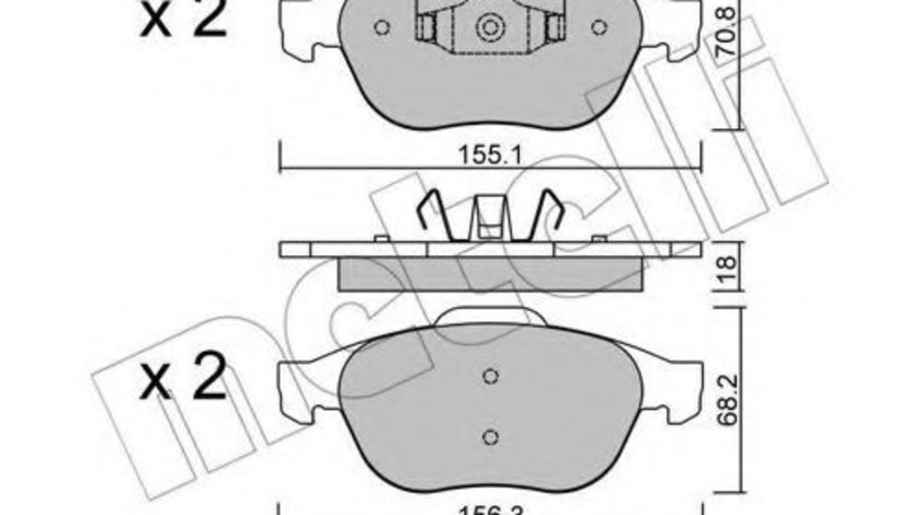 Set placute frana,frana disc RENAULT ESPACE IV (JK0/1) (2002 - 2015) METELLI 22-0336-1 piesa NOUA