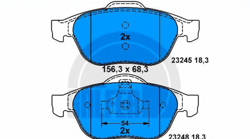 Set placute frana,frana disc RENAULT ESPACE IV (JK0/1) (2002 - 2015) GALFER B1.G102-0548.2 piesa NOUA