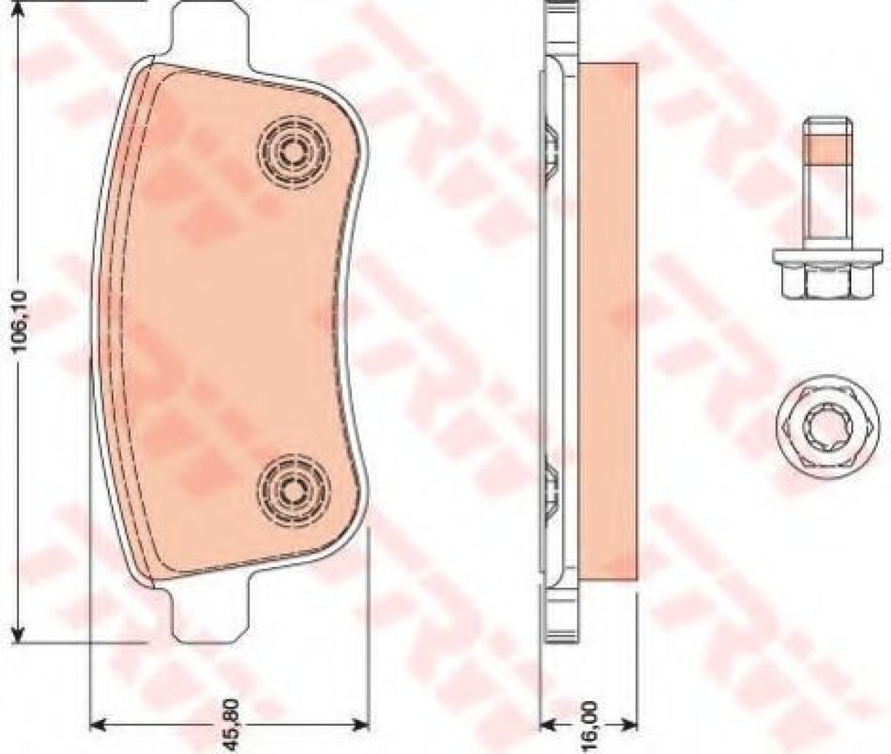 Set placute frana,frana disc RENAULT FLUENCE (L30) (2010 - 2016) TRW GDB1791 piesa NOUA