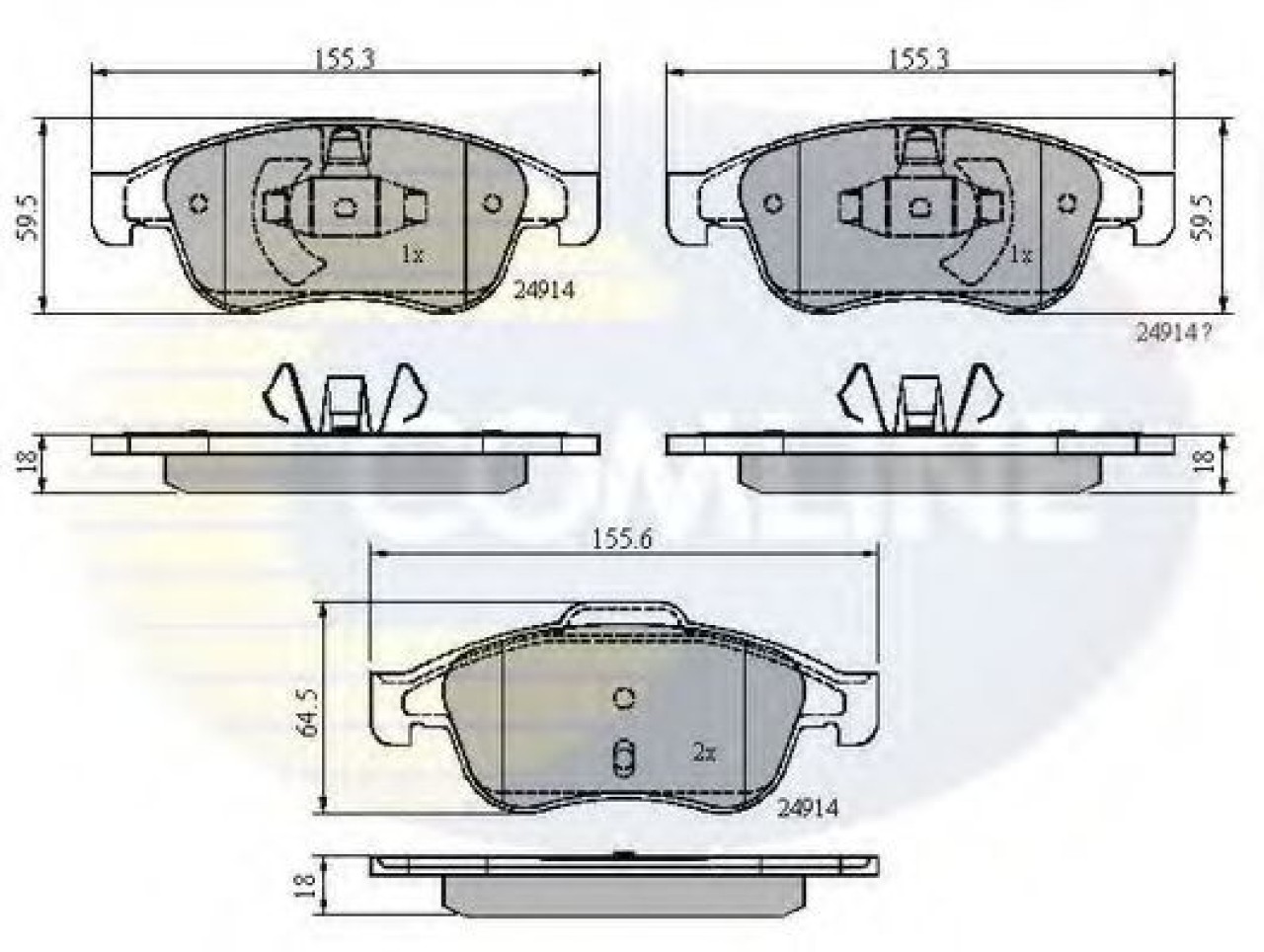 Set placute frana,frana disc RENAULT GRAND SCENIC III (JZ0/1) (2009 - 2016) COMLINE CBP01677 piesa NOUA