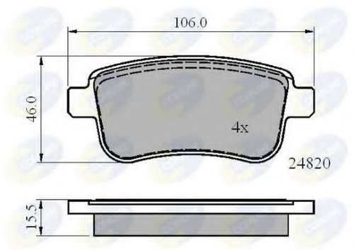 Set placute frana,frana disc RENAULT GRAND SCENIC III (JZ0/1) (2009 - 2016) COMLINE CBP02014 piesa N...