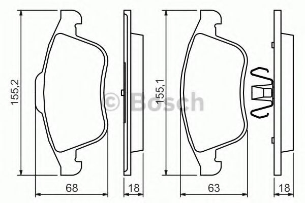 Set placute frana,frana disc RENAULT GRAND SCENIC III (JZ0/1) (2009 - 2016) BOSCH 0 986 494 401 piesa NOUA
