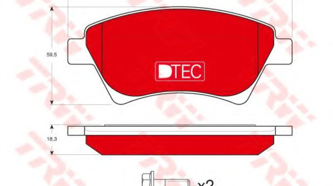 Set placute frana,frana disc RENAULT GRAND SCENIC II (JM0/1) (2004 - 2016) TRW GDB1552DTE piesa NOUA