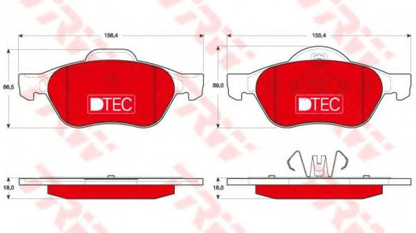 Set placute frana,frana disc RENAULT GRAND SCENIC II (JM0/1) (2004 - 2016) TRW GDB1687DTE piesa NOUA