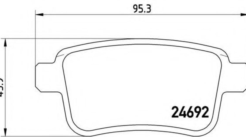 Set placute frana,frana disc RENAULT KANGOO BE BOP (KW0/1) (2009 - 2016) BREMBO P 68 043 piesa NOUA