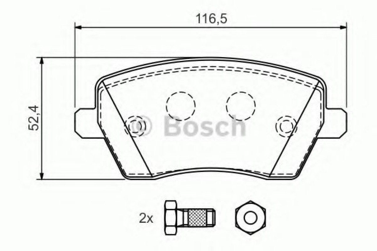 Set placute frana,frana disc RENAULT KANGOO BE BOP (KW0/1) (2009 - 2016) BOSCH 0 986 424 795 piesa NOUA