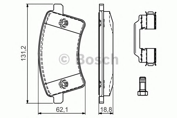 Set placute frana,frana disc RENAULT KANGOO / GRAND KANGOO (KW0/1) (2008 - 2016) BOSCH 0 986 494 612 piesa NOUA