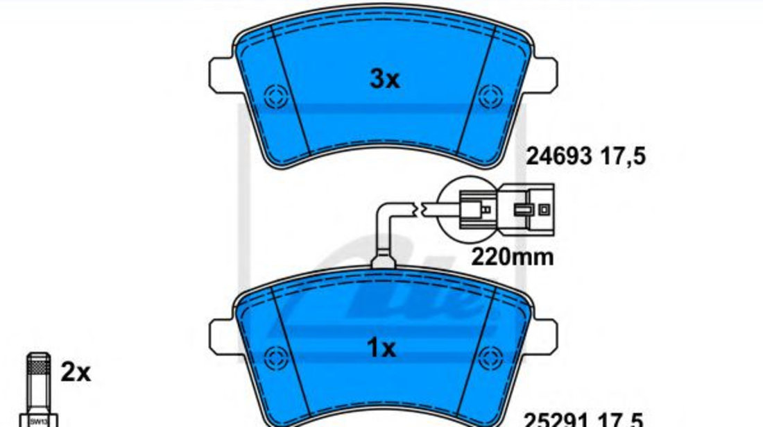 Set placute frana,frana disc RENAULT KANGOO / GRAND KANGOO (KW0/1) (2008 - 2016) ATE 13.0460-2743.2 piesa NOUA