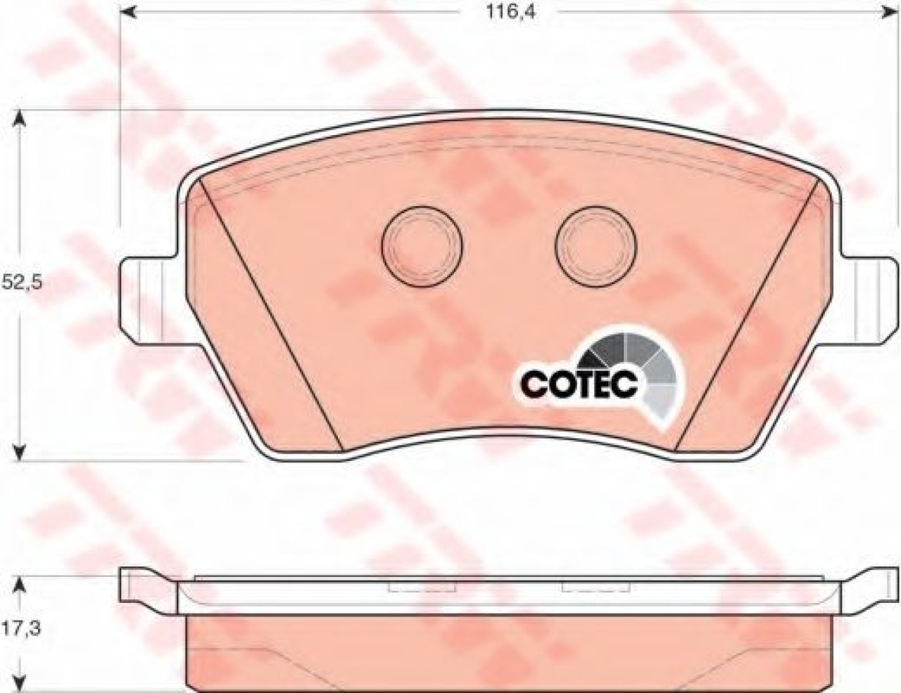 Set placute frana,frana disc RENAULT KANGOO / GRAND KANGOO (KW0/1) (2008 - 2016) TRW GDB3332 piesa NOUA