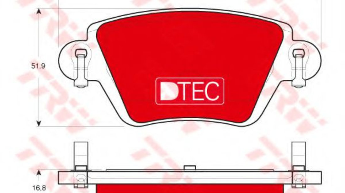 Set placute frana,frana disc RENAULT KANGOO (KC0/1) (1997 - 2007) TRW GDB1525DTE piesa NOUA