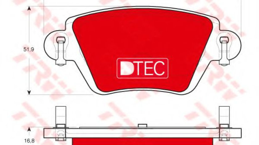 Set placute frana,frana disc RENAULT KANGOO (KC0/1) (1997 - 2007) TRW GDB1525DTE piesa NOUA