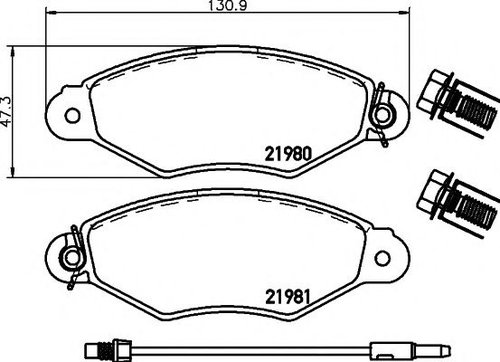 Set placute frana,frana disc RENAULT KANGOO Express (FC0/1) (1997 - 2007) TEXTAR 2198003 piesa NOUA