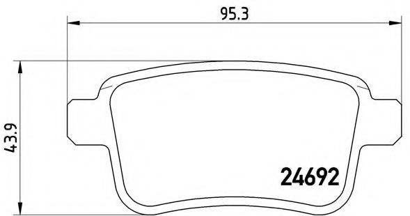Set placute frana,frana disc RENAULT KANGOO Express (FW0/1) (2008 - 2016) BREMBO P 68 043 piesa NOUA