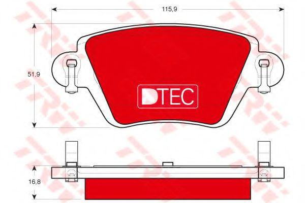 Set placute frana,frana disc RENAULT KANGOO Express (FC0/1) (1997 - 2007) TRW GDB1525DTE piesa NOUA