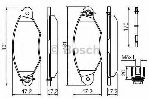 Set placute frana,frana disc RENAULT KANGOO Express (FC0/1) (1997 - 2007) BOSCH 0 986 424 455 piesa ...