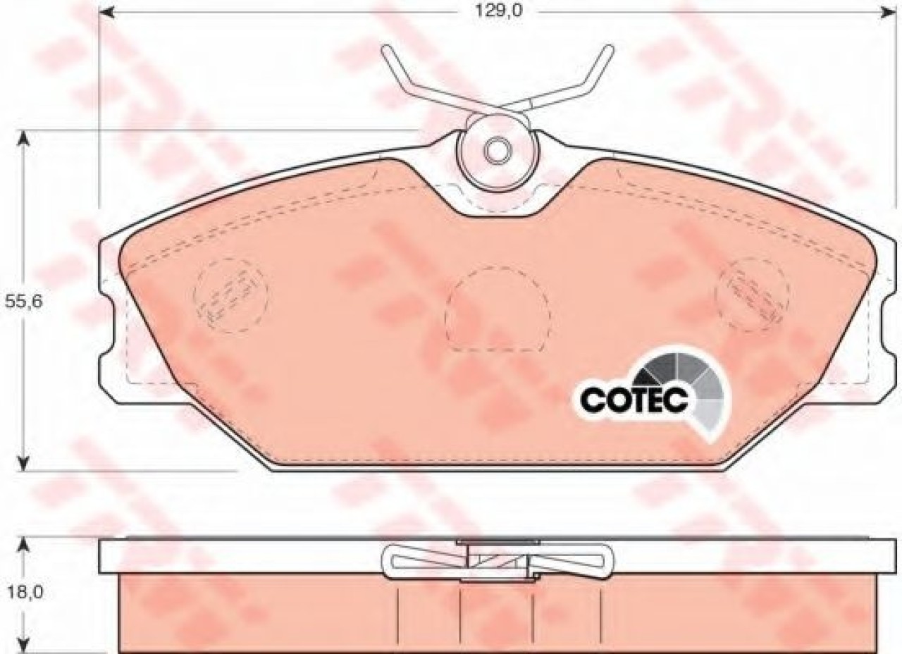 Set placute frana,frana disc RENAULT LAGUNA I (B56, 556) (1993 - 2001) TRW GDB1405 piesa NOUA