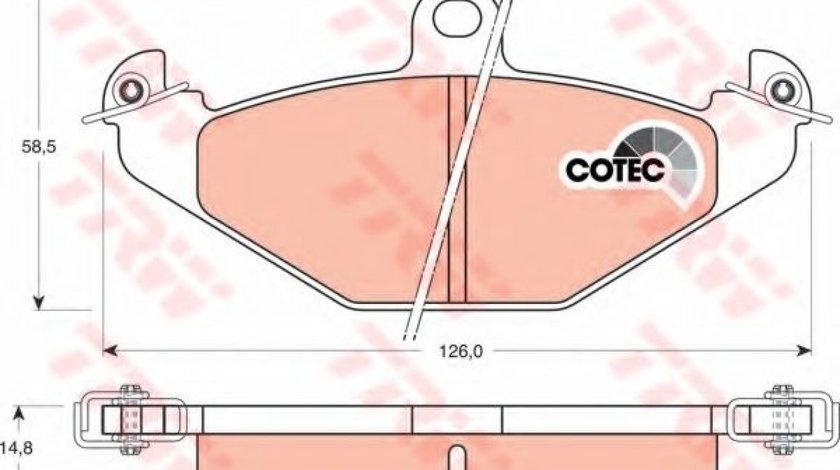 Set placute frana,frana disc RENAULT LAGUNA I (B56, 556) (1993 - 2001) TRW GDB1041 piesa NOUA