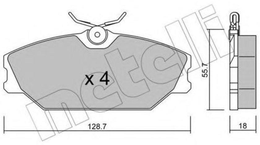 Set placute frana,frana disc RENAULT LAGUNA I (B56, 556) (1993 - 2001) METELLI 22-0142-2 piesa NOUA