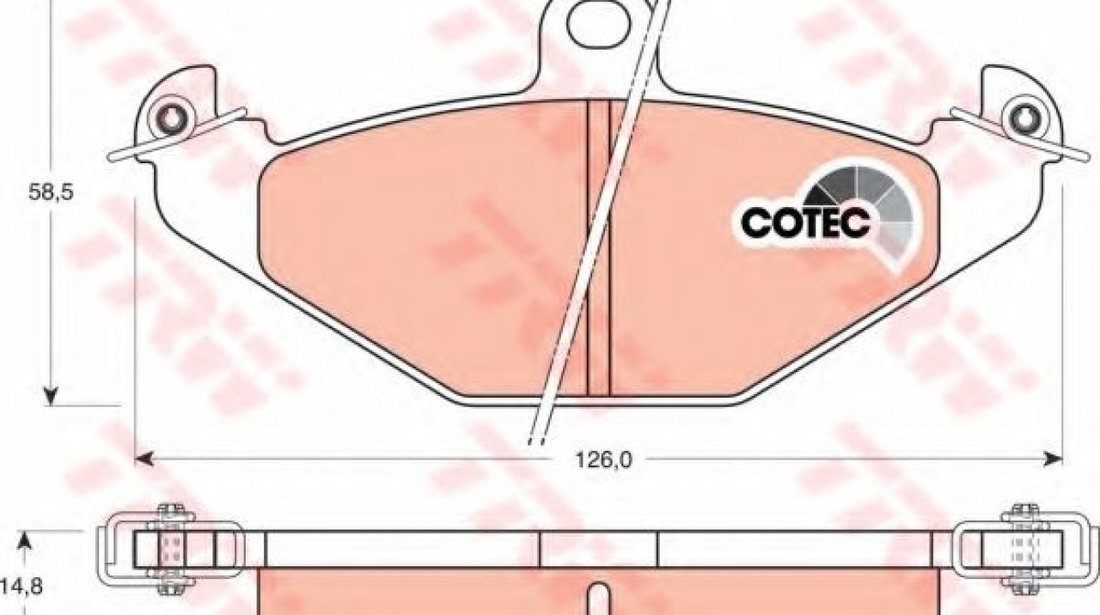 Set placute frana,frana disc RENAULT LAGUNA I Grandtour (K56) (1995 - 2001) TRW GDB1041 piesa NOUA