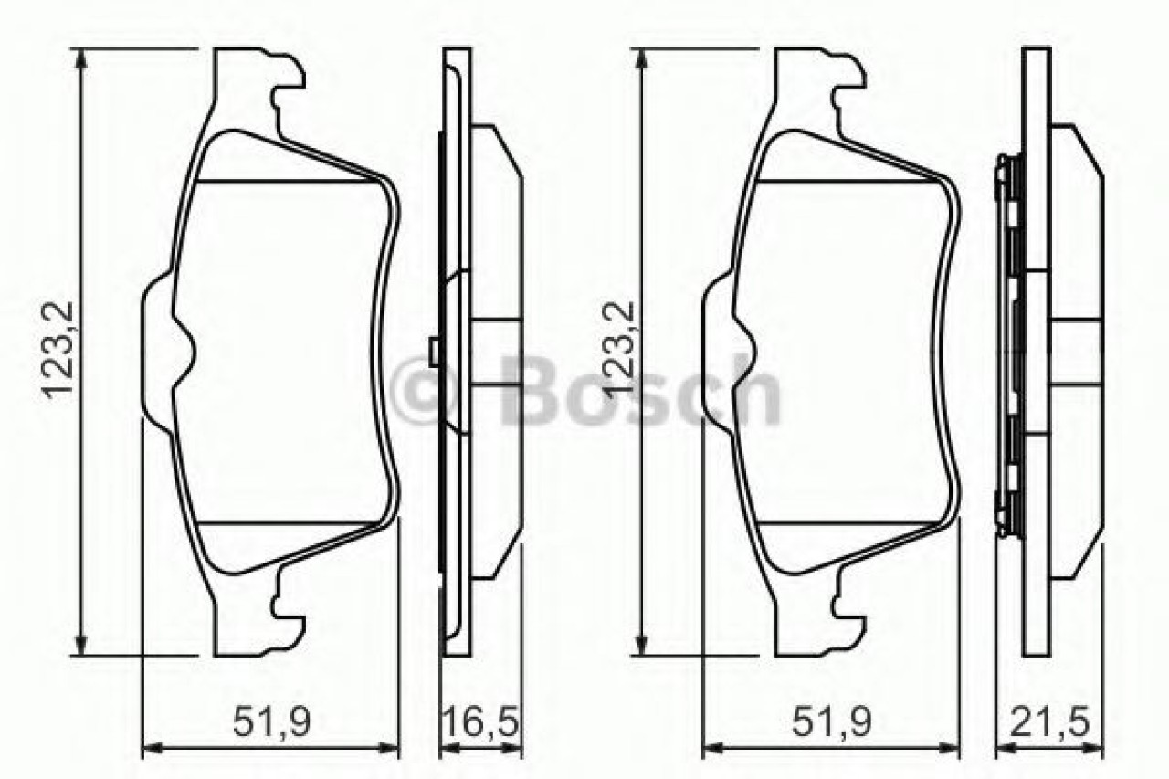 Set placute frana,frana disc RENAULT LAGUNA II Grandtour (KG0/1) (2001 - 2016) BOSCH 0 986 494 032 piesa NOUA