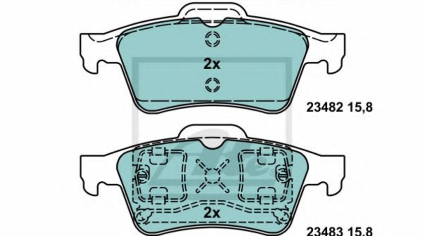 Set placute frana,frana disc RENAULT LAGUNA II (BG0/1) (2001 - 2016) ATE 13.0470-7137.2 piesa NOUA