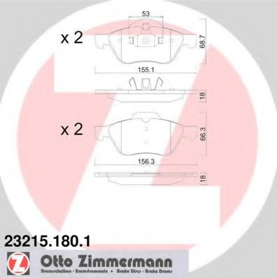 Set placute frana,frana disc RENAULT LAGUNA III (BT0/1) (2007 - 2016) ZIMMERMANN 23215.180.1 piesa N...