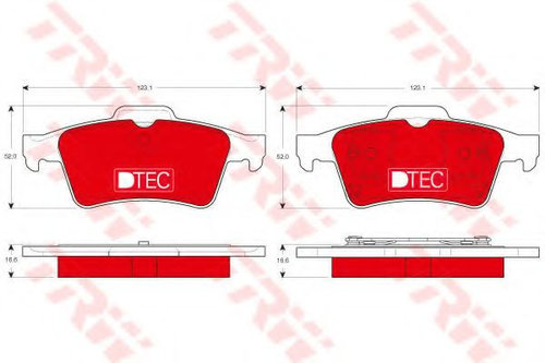 Set placute frana,frana disc RENAULT LATITUDE (L70) (2010 - 2016) TRW GDB1469DTE piesa NOUA